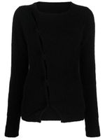 Jacquemus cardigan Le Maille Pau à design asymétrique - Noir