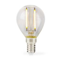 LED-Filamentlamp E14 | G45 | 2 W | 250 lm | 2700 K | Warm Wit | Aantal lampen in verpakking: 1 Stuks | Doorzichtig