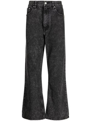izzue jean droit à détails de clous - Noir