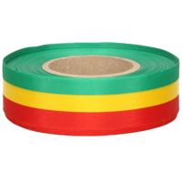 Decoratie Lint Limburg - rood/geel/groen - 25 mtr x 1 cm - Carnaval