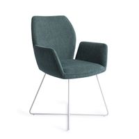 Jesper Home Eetkamerstoel 'Misaki' Cross White, kleur Merry Mermaid