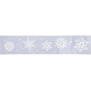 Kerst decoratie raamsjablonen - sneeuwvlokken - 12 x 60 cm -raamversiering