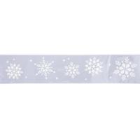 Kerst decoratie raamsjablonen - sneeuwvlokken - 12 x 60 cm -raamversiering