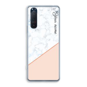 Marmer in stijl: Sony Xperia 5 II Transparant Hoesje