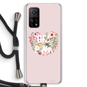 GRL PWR Flower: Xiaomi Mi 10T 5G Transparant Hoesje met koord