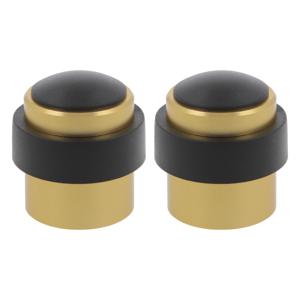 AMIG Deurstopper/deurbuffer - 2x - D30mm - inclusief schroeven - goud