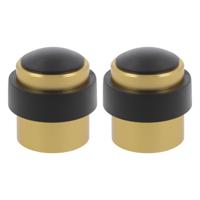 AMIG Deurstopper/deurbuffer - 2x - D30mm - inclusief schroeven - goud