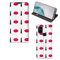 OnePlus Nord N10 5G Hoesje met Magneet Lipstick Kiss