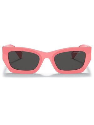Miu Miu Eyewear lunettes de soleil rectangulaires Miu Glimpse - Rose