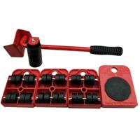 Zware meubels huis Trolley tillen en verplaatsen van dia's Kit 4 rollen & meubilair Lifter Mover vervoer Set(Red)