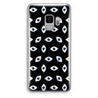 Eyes pattern: Samsung Galaxy S9 Transparant Hoesje