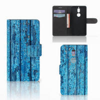 Nokia 7 Book Style Case Wood Blue - thumbnail