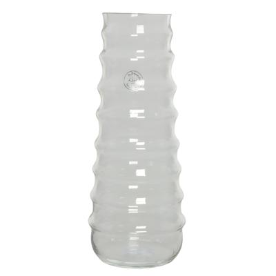 Bloemenvaas handgemaakt - glas - 15 x 35 cm - vazen transparant - boeketvaas