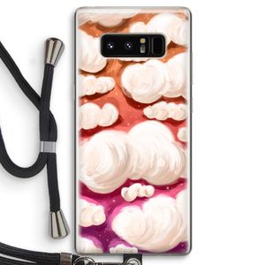 Katoen Wolken: Samsung Galaxy Note 8 Transparant Hoesje met koord