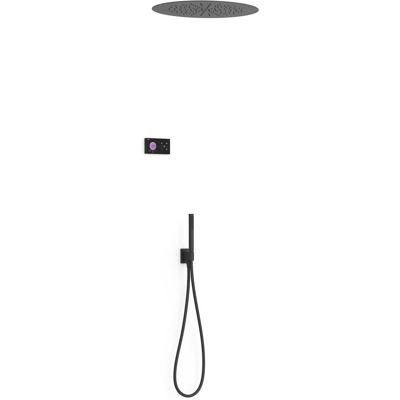 Regendouche set electronisch Tres Shower technology | Inbouw | Thermostaatkraan | 2-weg | Rond | Zwart mat