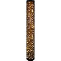 LED Vloerlamp - Trion Tamara - 8W - Warm Wit 3000K - Sterlicht - Rond - Mat Zwart/Goud - Textiel