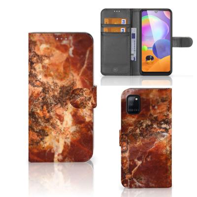 Samsung Galaxy A31 | Bookcase | Marmer Bruin