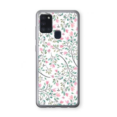 Sierlijke bloemen: Samsung Galaxy A21s Transparant Hoesje