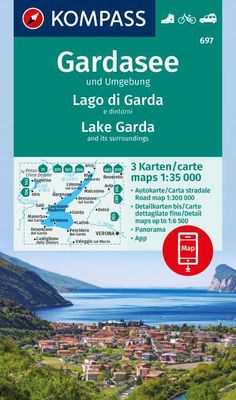 Wandelkaart 697 Gardasee und Umgebung | Kompass