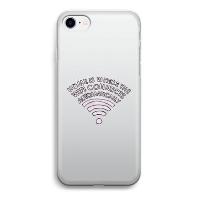 Home Is Where The Wifi Is: iPhone SE 2020 Transparant Hoesje