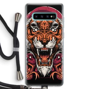 Tiger and Rattlesnakes: Samsung Galaxy S10 Plus Transparant Hoesje met koord