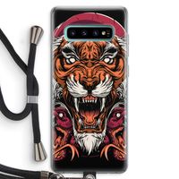 Tiger and Rattlesnakes: Samsung Galaxy S10 Plus Transparant Hoesje met koord