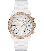 Horlogeband Fossil CH2716 Kunststof/Plastic Wit 22mm