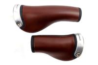 Brooks Ergon GP1 95/130 Handvatten - Bruin / Zilver Brooks Ergon GP1 95/130 Handvatten - Bruin / Zilver