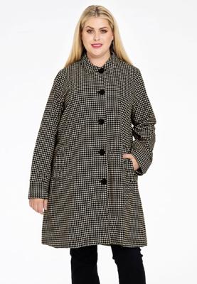 Yoek Regenjas PIED DE POULE | Zwart | Maat 50