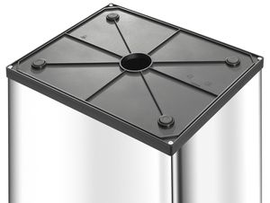 Hailo Bix-Box Swing XL 8602210 Afvalbak 52 l Plaatstaal (b x h x d) 339 x 763 x 260 mm Zilver, Zwart Met zelfsluitende zwenkdeksel 1 stuk(s)
