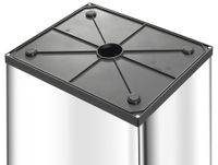 Hailo Bix-Box Swing XL 8602210 Afvalbak 52 l Plaatstaal (b x h x d) 339 x 763 x 260 mm Zilver, Zwart Met zelfsluitende zwenkdeksel 1 stuk(s) - thumbnail