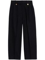 3.1 Phillip Lim pinstripe-print knitted cropped trousers - Noir