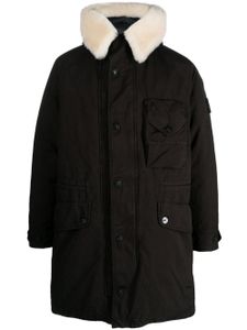 Stone Island parka à motif Compass - Noir