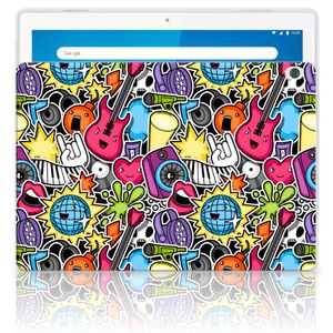 Lenovo Tab M10 Leuke Siliconen Hoes Punk Rock