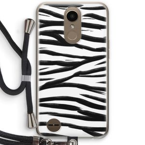 Zebra pattern: LG K10 (2017) Transparant Hoesje met koord