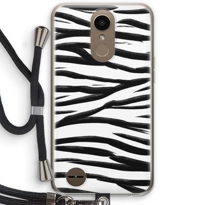 Zebra pattern: LG K10 (2017) Transparant Hoesje met koord