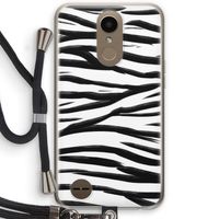 Zebra pattern: LG K10 (2017) Transparant Hoesje met koord