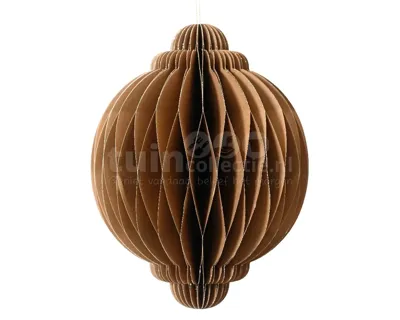 Kerstornament Ui Papier 8cm Bruin