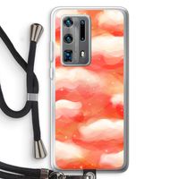 Lichte Wolken: Huawei P40 Pro Plus Transparant Hoesje met koord