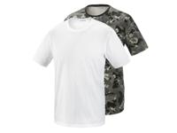 PARKSIDE 2 heren t-shirts (L (52/54), Wit/camouflage)