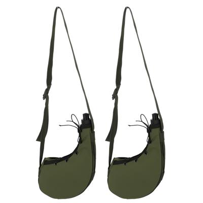 Gerimport Survival veldfles - 2x - kunststof - 0,75 liter - leger groen - veld flacon - noodpakket Gerimport Survival veldfles - 2x - kunststof - 0,75 liter - leger groen - veld flacon - noodpakket