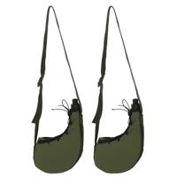 Gerimport Survival veldfles - 2x - kunststof - 0,75 liter - leger groen - veld flacon - noodpakket