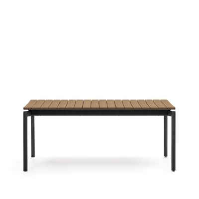 Kave Home Canyelles uitschuifbare tuintafel 180/240x100 cm Zwart