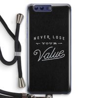 Never lose your value: Honor 9 Transparant Hoesje met koord