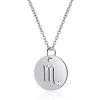 Sterrenbeeld Schorpioen Dames Ketting Zilverkleurig Ronde Hanger
