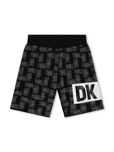 Dkny Kids short en coton à logo imprimé - Noir