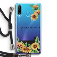 Zonnebloemen: Huawei P30 Lite Transparant Hoesje met koord