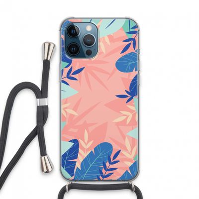 Tropisch: iPhone 13 Pro Max Transparant Hoesje met koord