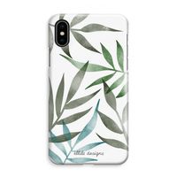 Tropical watercolor leaves: iPhone XS Max Volledig Geprint Hoesje