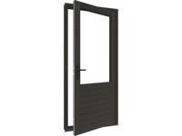 Trendhout Stapeldorpeldeur - rechtsdraaiend - 93x216,9 + kozijn 103,8x226,3 cm - zwart (incl. DTS en deurbeslag)- - Hout- Trendhout